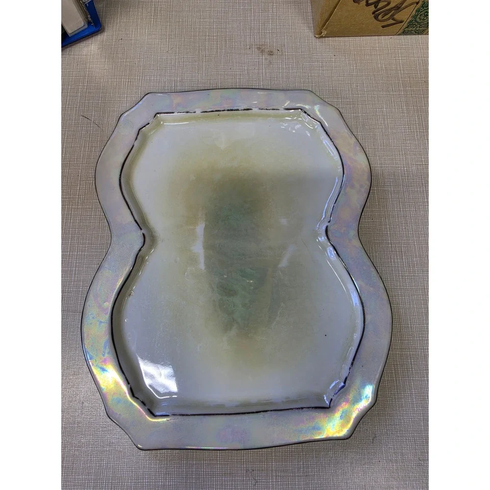 Vintage CT Altwasser Germany Iridescent Luster Porcelain Tea Coffee Set w Tray